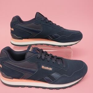 Reebok Dark Blue and Coral Sneakers